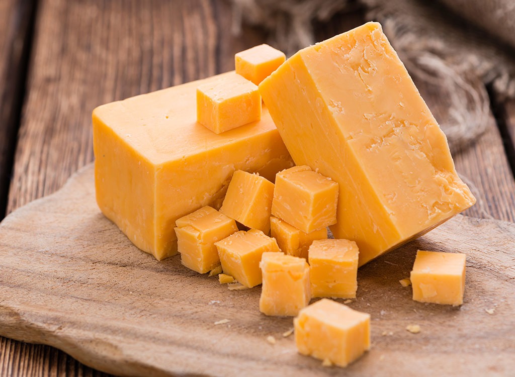 Orange cheddar cheese